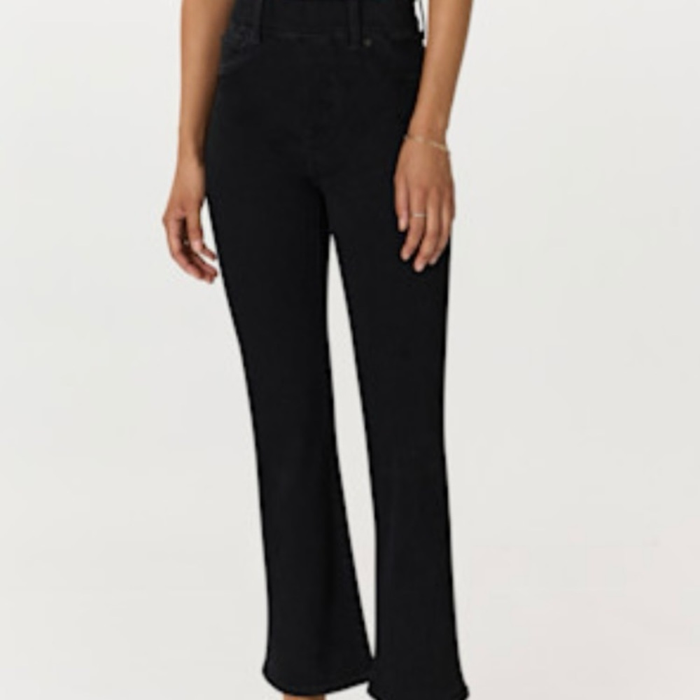 Quince Black Stretch Flare Jeans
